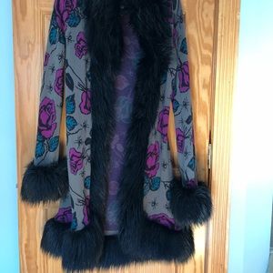 Betsy Johnson jacket with fur